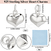 3Pcs 925 Sterling Silver Pendants STER-BBC0007-91-2