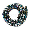 Electroplate Opaque Glass Beads Strands EGLA-Q132-03A-C04-2