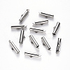 Non-Tarnish 304 Stainless Steel Slide On End Clasp Tubes X-STAS-S115-01F-P-1