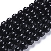 Natural Black Stone Beads Strands G-I288-A02-12mm-1