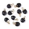 Natural Larvikite Charms X-G-N326-58A-1