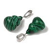 Synthetic Malachite Pendants G-B127-03P-07-3