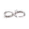 Tarnish Resistant Stainless Steel Huggie Hoop Earring Findings X-STAS-J400-36P-2