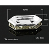 Brass Rhinestone Bridge Spacer X-RB-H247-15x6x4mm-01S-1