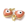 Brass Enamel Charms KK-S518-03G-G-2