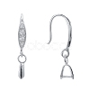 Anti-Tarnish Rhodium Plated 925 Sterling Silver Earring Hooks STER-F033-55P-2