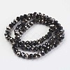 Electroplate Opaque Glass Beads Strands EGLA-A034-P2mm-P01-2