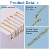 12Pcs 4 Styles Brass Curb Chain Extender KK-HS0015-33G-4