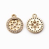 Brass Micro Pave Clear Cubic Zirconia Charms KK-WH0050-14G-2