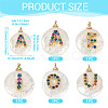 5Pcs 5 Styles Natural Cultured Freshwater Pearl Nuggets with Letter Pendants PEAR-TA0001-27-4