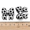 Football Theme Silicone Beads SIL-B081-01A-3