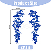 Flower Polyester Embroidery Lace Ornament Accessories PATC-WH0005-53B-2