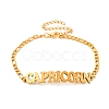 Constellation 202 Stainless Steel Figaro Chain Link Bracelets for Women Men AJEW-U006-01E-1