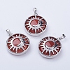 Natural Red Jasper Pendants G-K234-B14-1