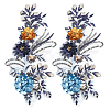 Polyester Embroidery Lace Cloth Patches AJEW-WH20070-079B-1