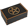 Rectangle Engraved Plywood Wooden Tarot Storage Boxes with Sliding Lid CON-WH20008-10B-1