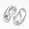 Tarnish Resistant 304 Stainless Steel Push Gate Snap Keychain Clasp Findings STAS-G143-11F-2
