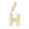 Brass Micro Pave Clear Cubic Zirconia Pendants KK-M289-01H-G-1