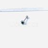 Sun 316L Surgical Stainless Steel with Synthetic Opal Tongue Rings FS-WGFD6E3-09-1