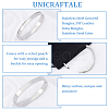 1Pc Stainless Steel Grooved Bangles STAS-UN0042-51P-4