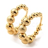 Iron Plating(IP) 304 Stainless Steel Beaded Hoop Earrings for Women EJEW-F319-03G-2