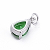 Brass Micro Pave Cubic Zirconia Pendants ZIRC-E164-64P-C-2
