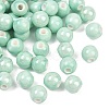 Glazed Porcelain Round Beads PORC-S489-8mm-02-1