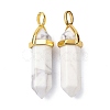 Natural Howlite Pointed Pendants G-G025-01G-43-5