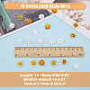 60Pcs 10 Style 3D Brass Bead Caps KK-FH0006-47-2
