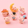 1Set Resin Pig Display Decoration AJEW-FS0001-25-2