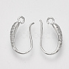 Brass Micro Pave Cubic Zirconia Earring Hooks ZIRC-Q022-035P-NF-2