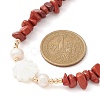 Natural Mixed Gemstone & Pearl & Shell Beaded Chains Necklace NJEW-JN04346-4