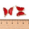 Brass Pave Faceted Glass Connector Charms FIND-Z020-04M-3