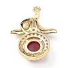 Brass with K9 Glass & Rhinestone Pendants KK-C024-09KCG-02-2