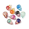 Transparent Resin Enamel Beads RESI-L047-13-1