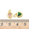 Brass with Cubic Zirconia Pendants KK-I381-04G-3