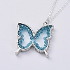 Glass Pendant Necklaces NJEW-JN02665-04-3