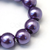 Baking Paint Pearlized Glass Pearl Round Bead Strands HY-Q330-8mm-59-3