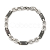 Two Tone 201 Stainless Steel Oval Link Chain Bracelet BJEW-B078-33BP-1