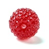 Chunky Resin Rhinestone Bubblegum Ball Beads RESI-S259-A02-2