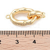 Brass Micro Pave CLear Cubic Zirconia Interlocking Clasps KK-C051-49G-3