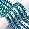 Eco-Friendly Dyed Glass Pearl Round Beads Strands HY-A002-12mm-RB073N-4