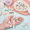 24Pcs 4 Styles Polyester Lace Bowknot Ornament Accessories DIY-TA0015-29-6