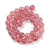 Cherry Quartz Glass Beads Strands G-B077-A06-02-3