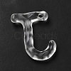 Transparent Resin Alphabet Pendants LS-RESI-C028-02J-3