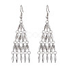 Non-Tarnish 304 Stainless Steel Bar Link Chain Dangel Earrings EJEW-JE05839-02-1