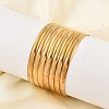 Fashion 201 Stainless Steel Bangle Sets BJEW-L664-024B-G-1-5