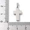 304 Stainless Steel Micro Pave Cubic Zirconia Pendants STAS-Z107-08P-16-3