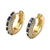 Brass Micro Pave Cubic Zirconia Hoop Earrings KK-CBA8324-22G-6