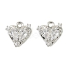 Brass Micro Pave Cubic Zirconia Charms KK-C107-14B-P-1